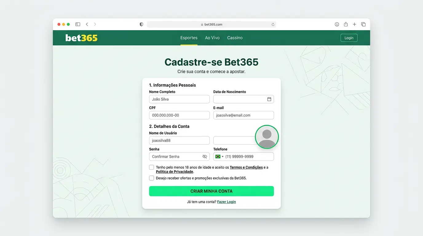 Cadastro Bet365 Brasil - criar conta em minutos